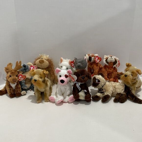 Ty Beanie Babies Bundle Vintage Dogs Cats And Other Furry Friends - Picture 11 of 11